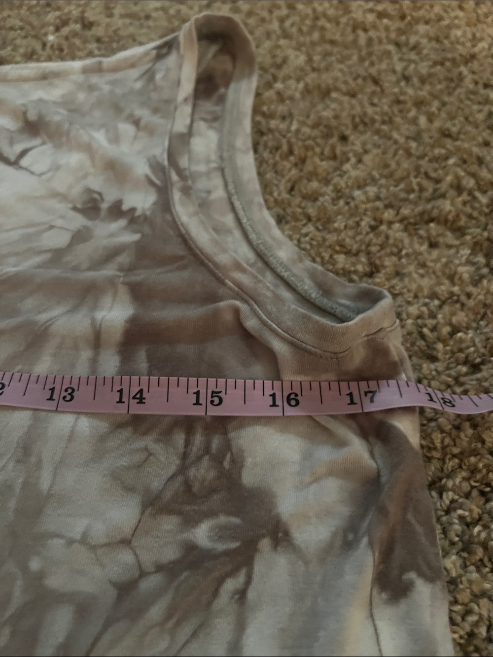 Women's Tie-Dye Tank Top — Neutral Taupe - Picture 3 of 5
